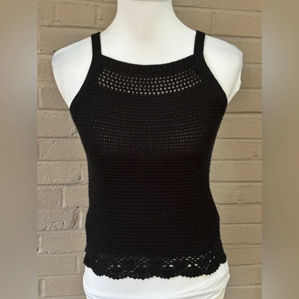 Abercrombie Kids black crochet top 11/12